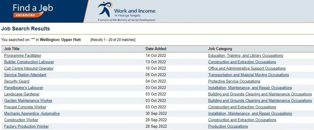 图片来源:Work & Income官网