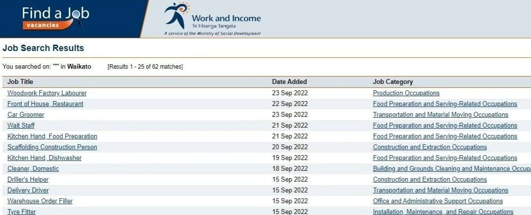 图片来源：Work & Income官网